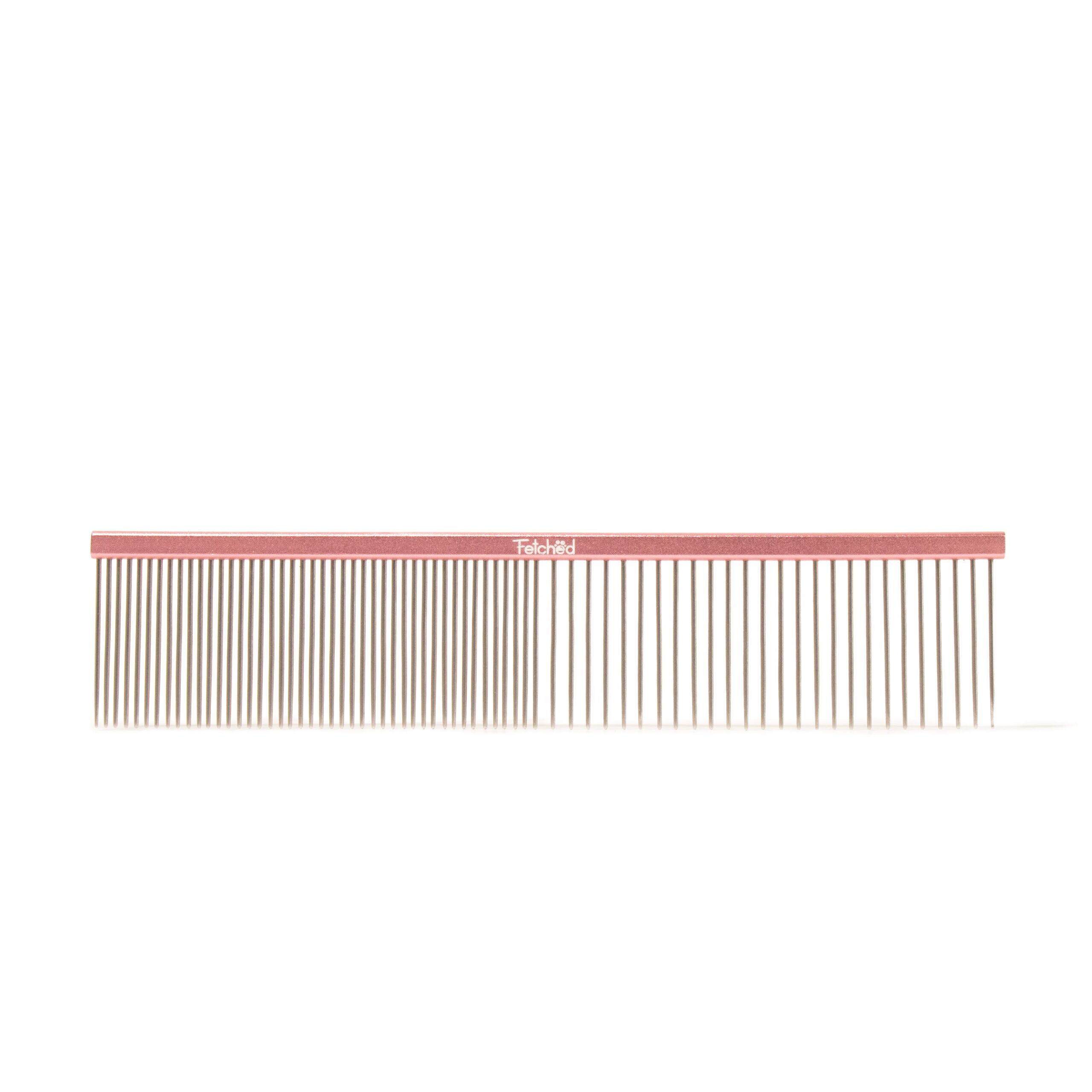 Pink Metal Dog Comb
