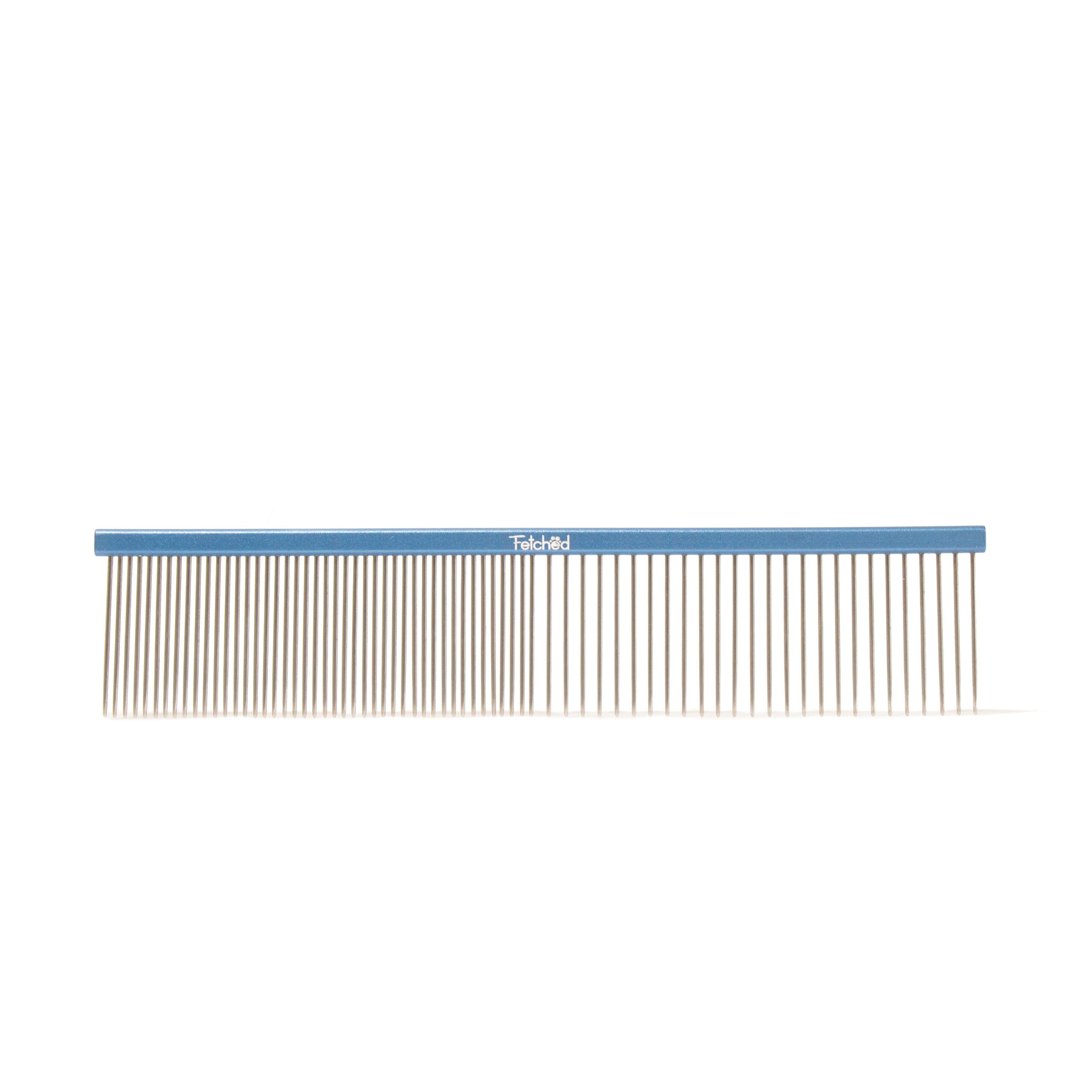 Blue Metal Dog Comb